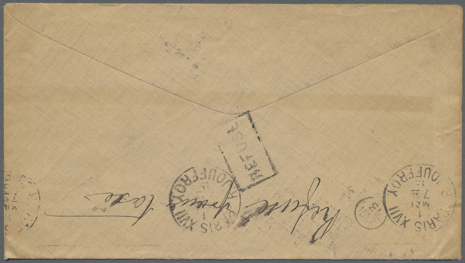 Br Frankreich - Portomarken: 1915, 10c. Brown And 20c. Olive On Incoming Cover From FLUSHING/USA To PARIS, Which - 1859-1959 Covers & Documents