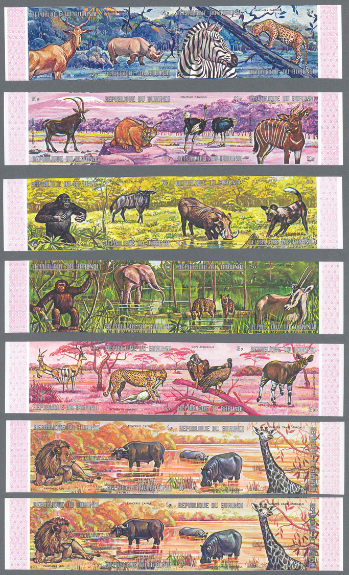 ** Thematik: Tiere- Exotische Tiere / Animals-exotic Animals: 1971, Burundi, Afrikanische Tierwelt Komplette Serie Mit T - Other & Unclassified
