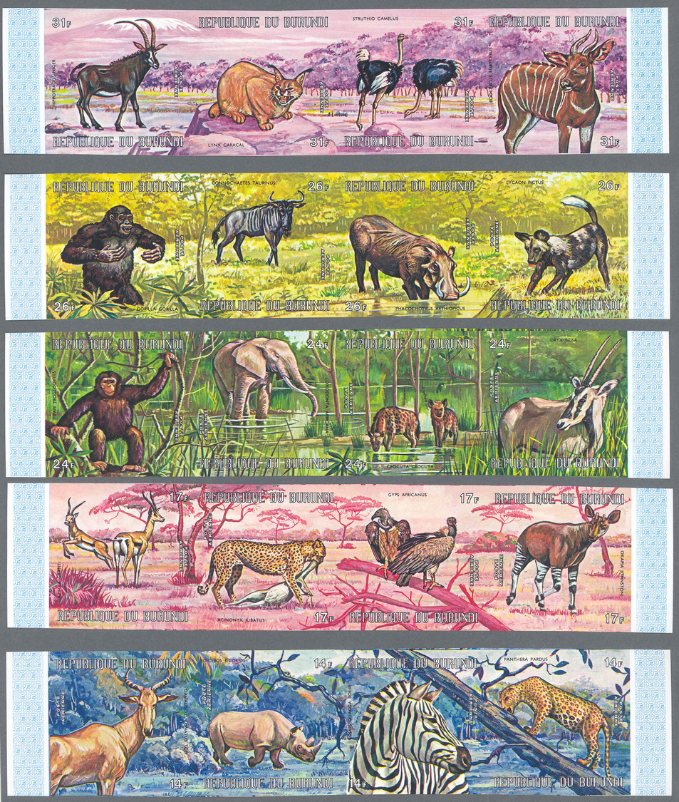 ** Thematik: Tiere- Exotische Tiere / Animals-exotic Animals: 1971, Burundi, Afrikanische Tierwelt Komplette Serie Mit T - Other & Unclassified