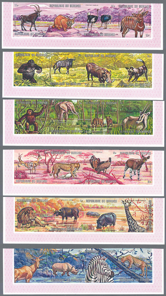 ** Thematik: Tiere- Exotische Tiere / Animals-exotic Animals: 1971, Burundi, Afrikanische Tierwelt Komplette Serie Mit T - Other & Unclassified