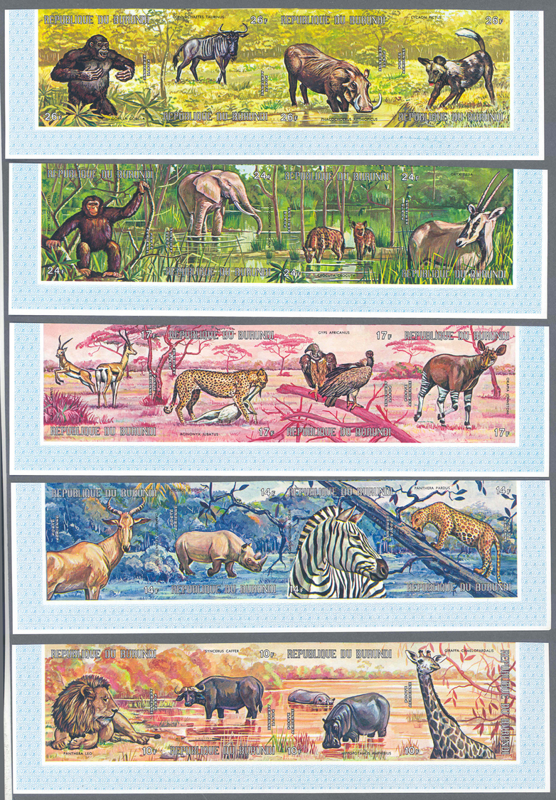 ** Thematik: Tiere- Exotische Tiere / Animals-exotic Animals: 1971, Burundi, Afrikanische Tierwelt Komplette Serie Mit T - Other & Unclassified