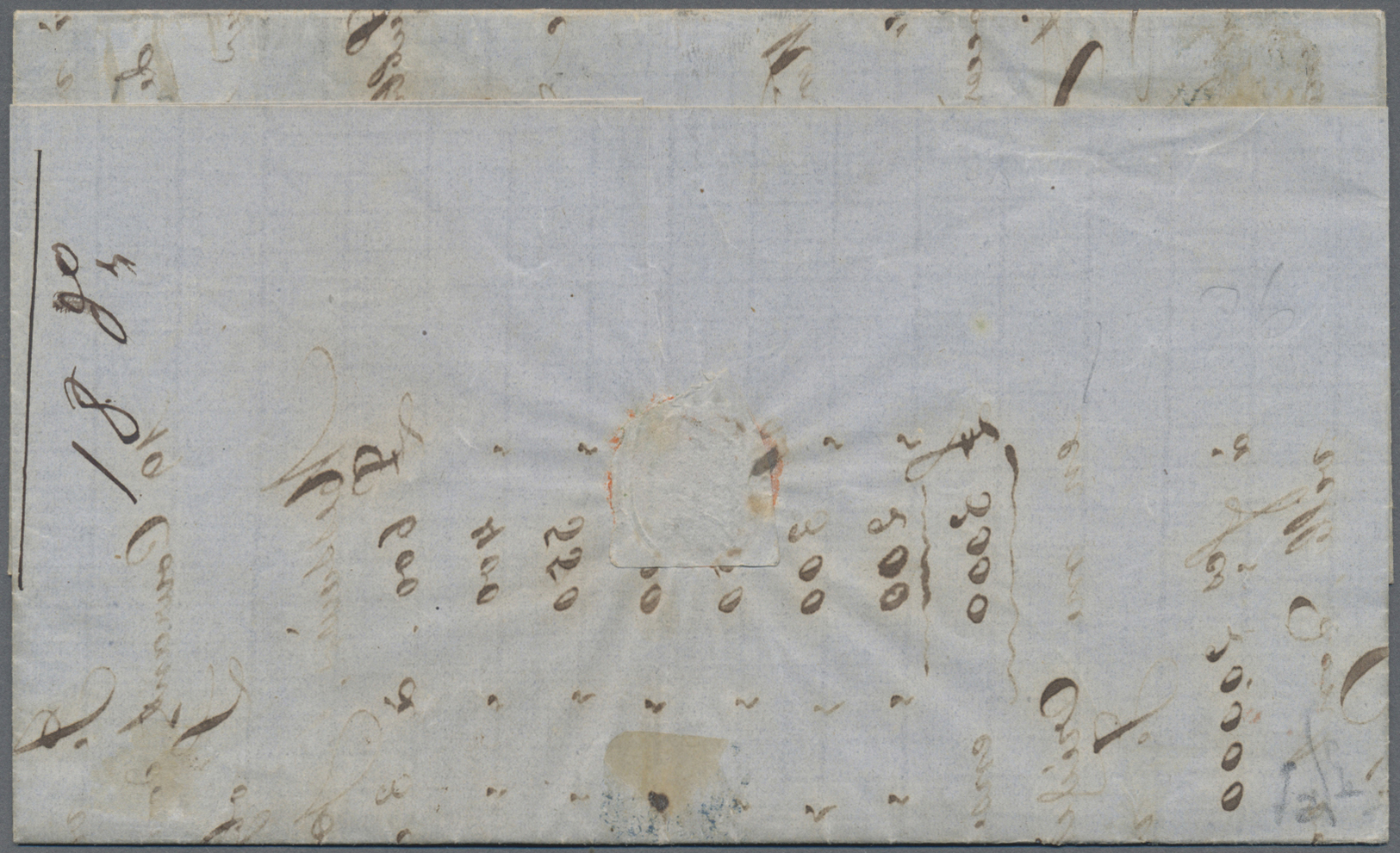 Br Französische Post In Ägypten - Alexandria: 1865, 10c. Bistre And 40c. Orange, Two Vertical Pairs On Lettershee - Other & Unclassified