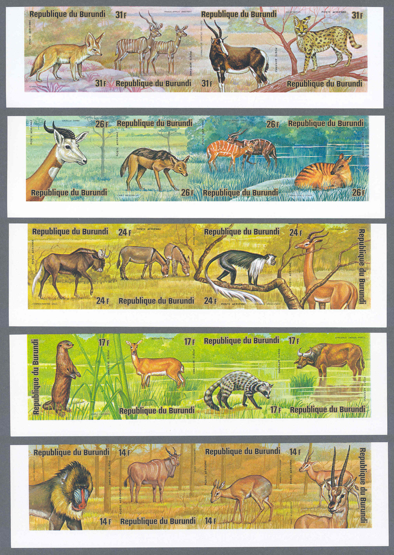 ** Thematik: Tiere- Exotische Tiere / Animals-exotic Animals: 1975, Burundi, Afrikanische Tierwelt Komplette Serie In UN - Other & Unclassified