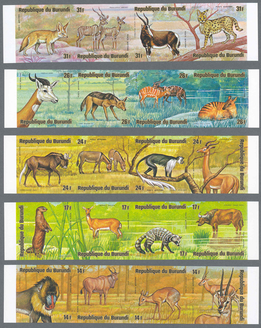 ** Thematik: Tiere- Exotische Tiere / Animals-exotic Animals: 1975, Burundi, Afrikanische Tierwelt Komplette Serie In UN - Other & Unclassified