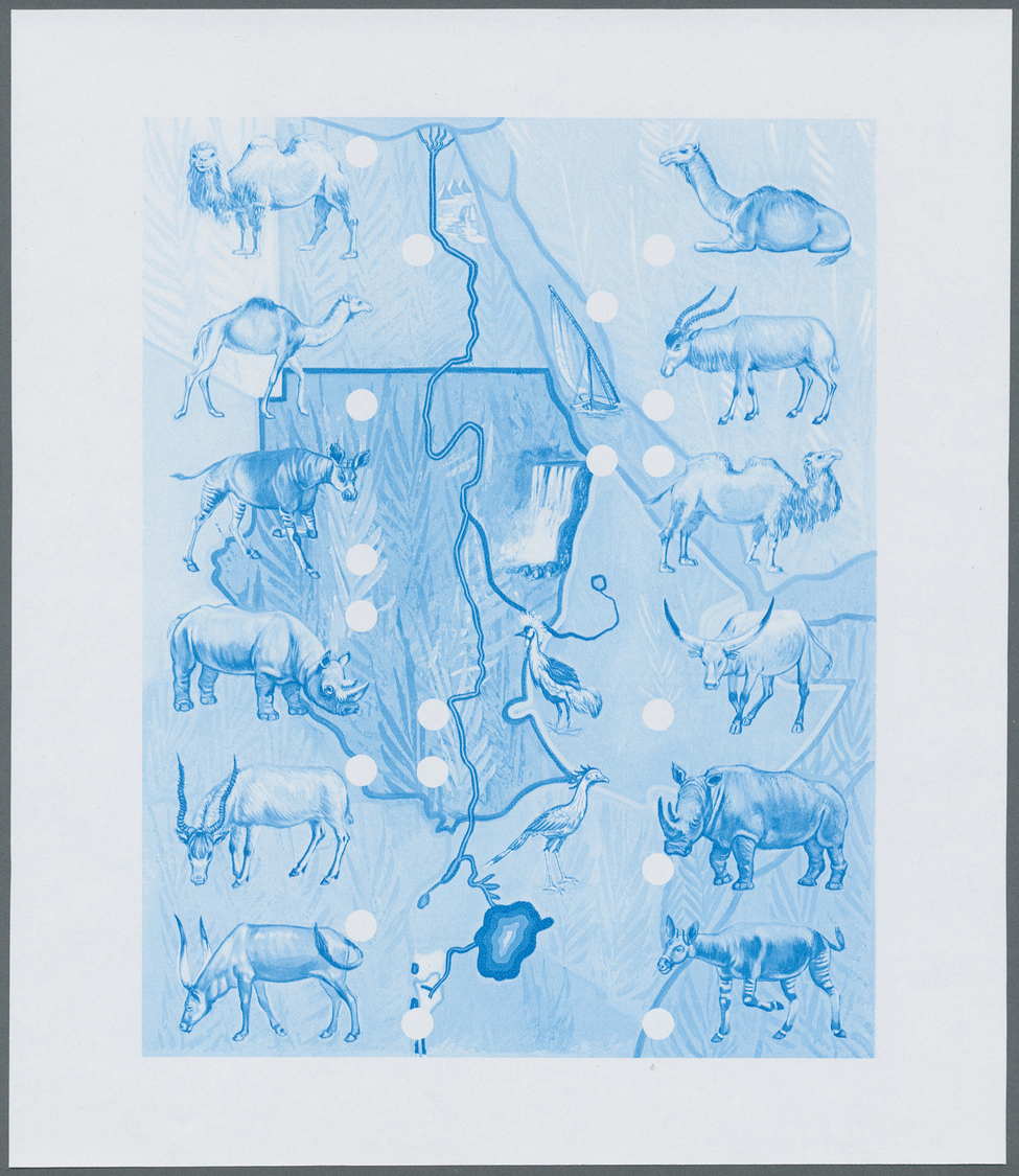** Thematik: Tiere, Fauna / Animals, Fauna: 1970, Burundi, 8 Items, Progressive Plate Proof For The Miniature Sheet Of 1 - Other & Unclassified