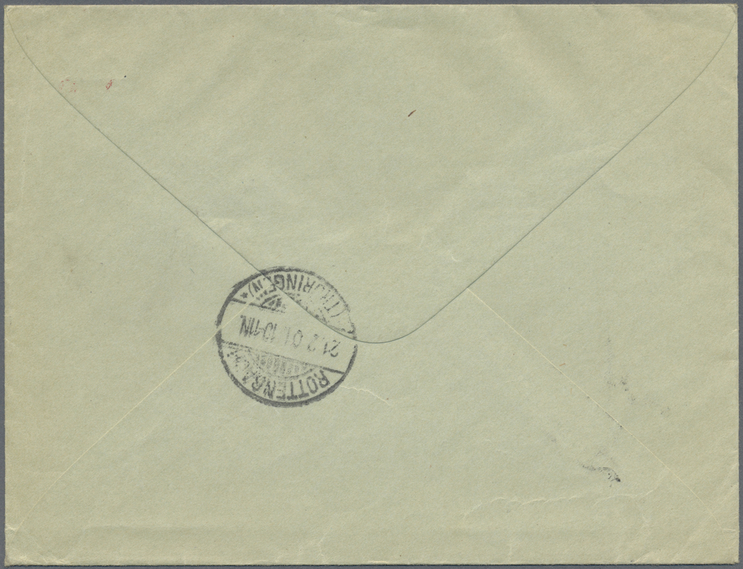 GA Französische Post In Ägypten - Port Said: 1901, 1c. To 4c., Four Values Uprating A Stationery Envelope 15c. Bl - Autres & Non Classés