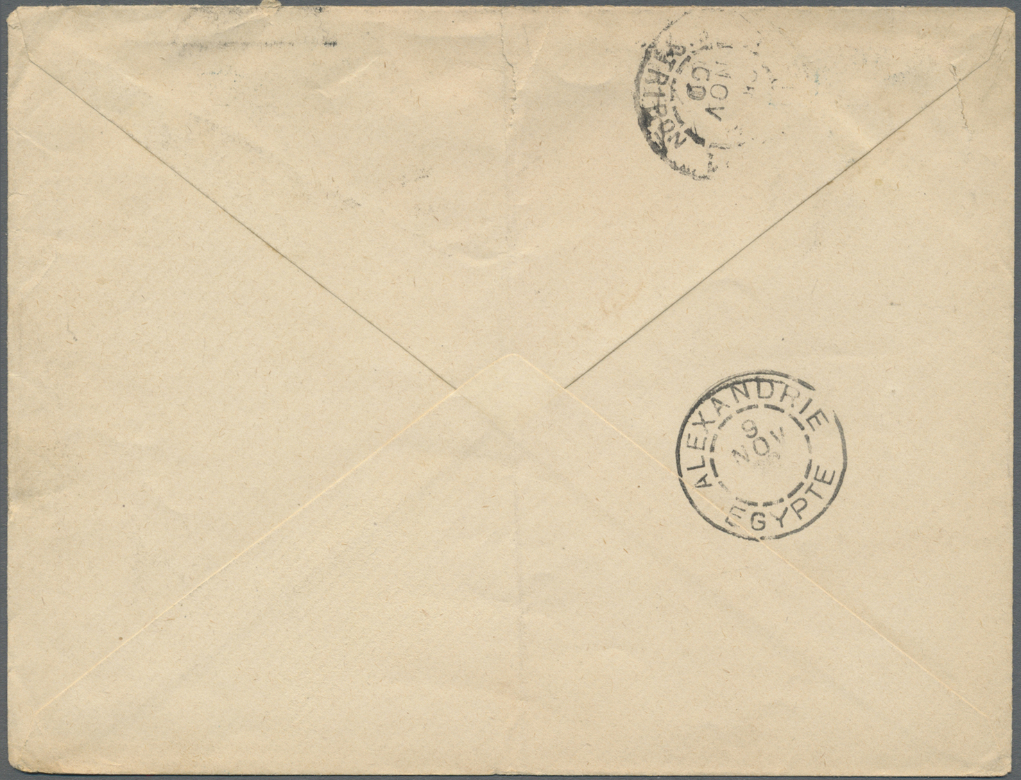 Br Französische Post In Der Levante: 1900. Envelope (folded, Tears) Addressed To France Bearing French Levant Yve - Autres & Non Classés