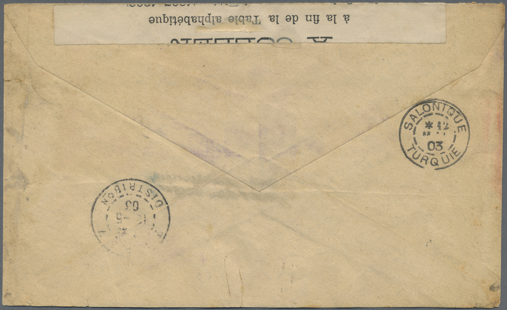 Br Französische Post In Der Levante: 1904/1922, 4 Letters As Registered Letter And Return Receipt (unfranked) Fro - Other & Unclassified