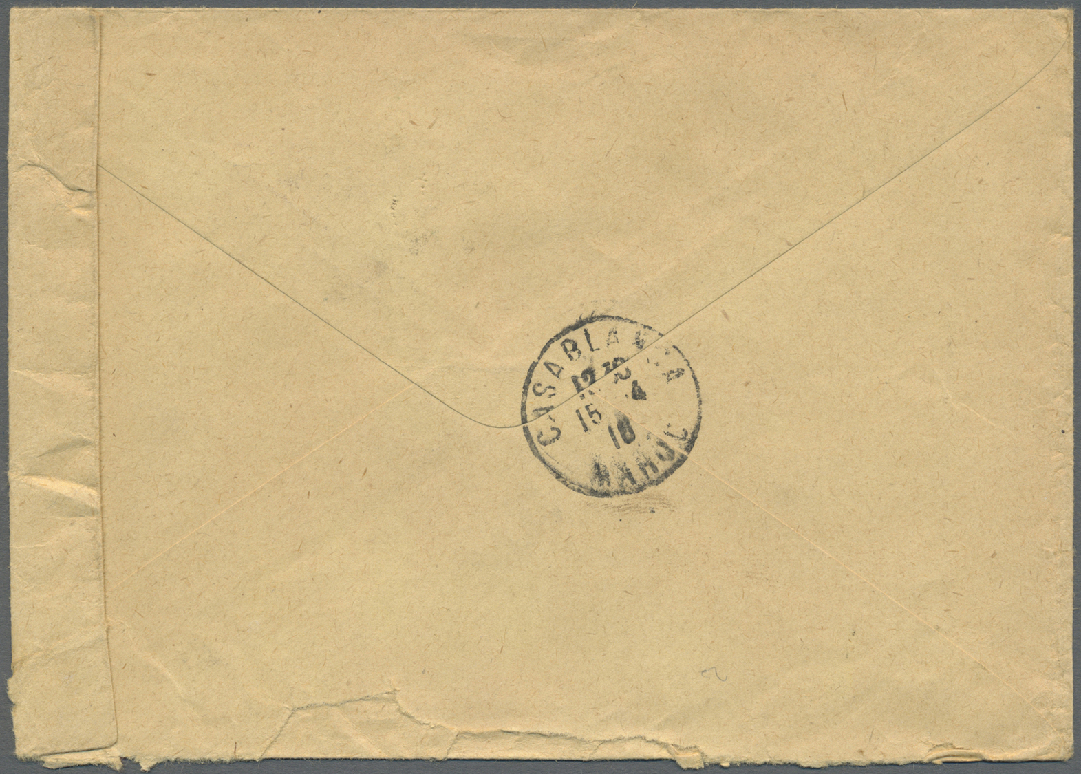 Br Französische Post In Marokko: 1916. Registered Envelope Addressed To Casablanca Bearing French Maroc Yvert 47, - Autres & Non Classés