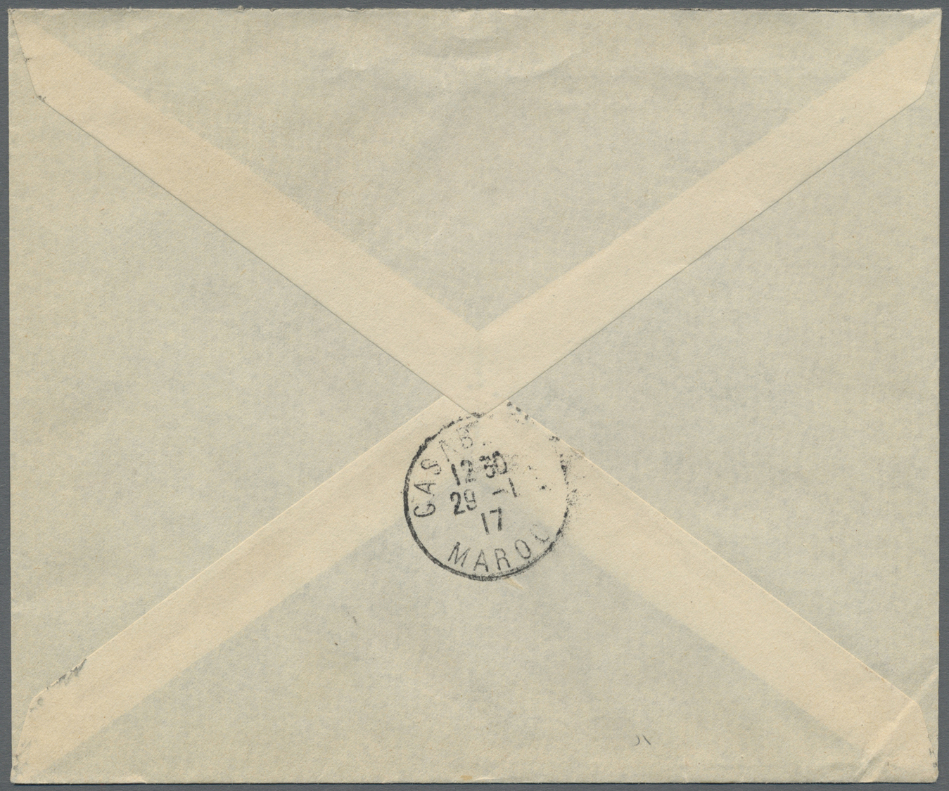 Br Französische Post In Marokko: 1917. Registered Envelope Addressed To Casablanca Bearing French Maroc Yvert 40, - Other & Unclassified