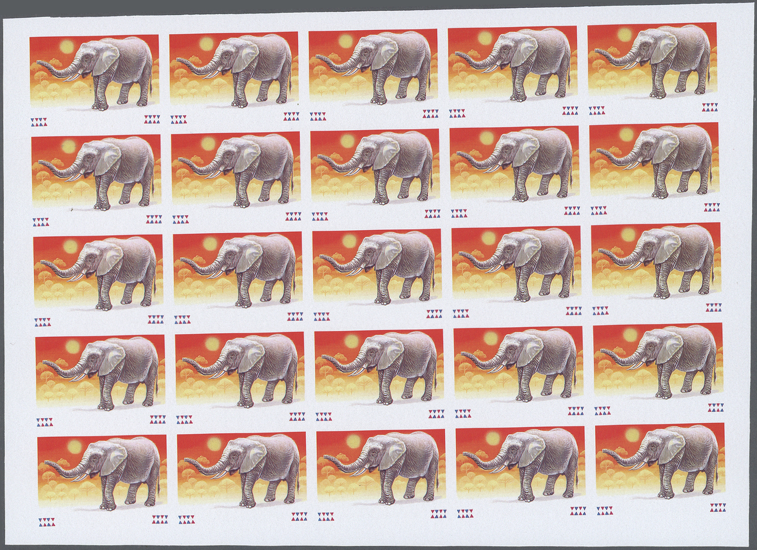 ** Thematik: Tiere-Elefanten / Animals Elephants: 1991, Burundi. Imperforate Progressive Proof (2 Phases) For The 30fr V - Elephants