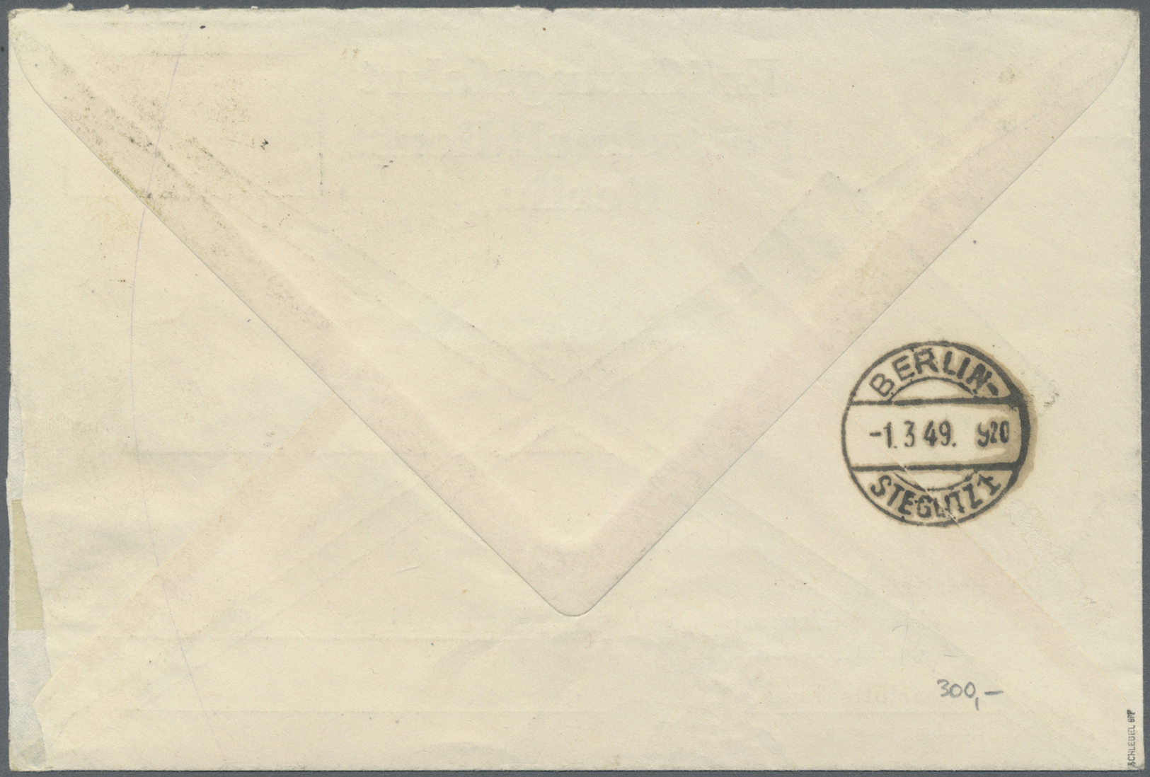 Br Berlin - Postschnelldienst: 1949, Amtlicher Umschlag Eröffnungsfahrt Mit 1.- DM SA, Der Umschlag Im - Brieven En Documenten
