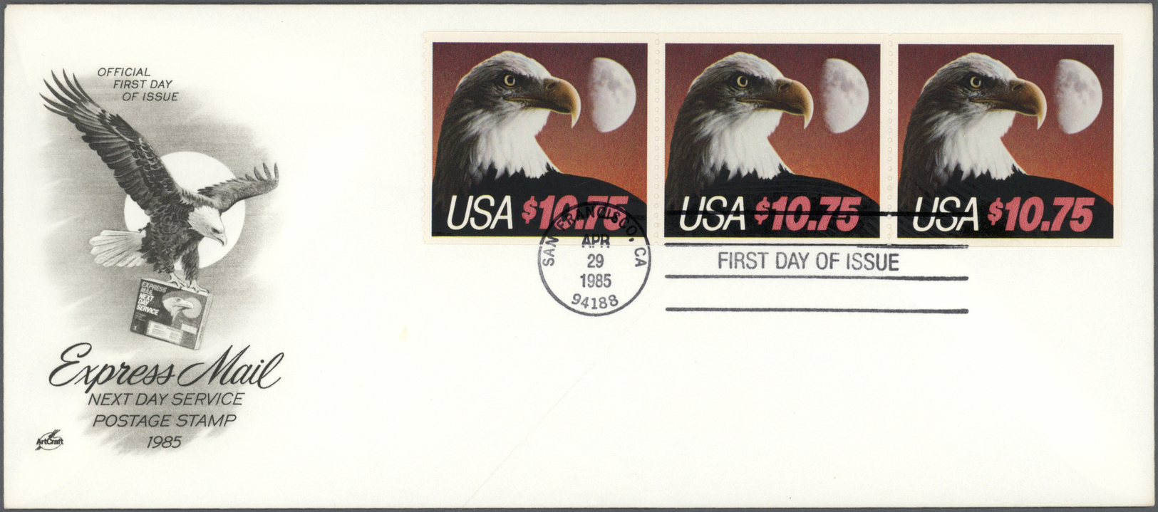 Thematik: Tiere-Greifvögel / Animals-birds Of Prey: 1983/1985, Eagle EXPRESS Mail Stamps $9.35 And $10.75 Each In A Comp - Eagles & Birds Of Prey