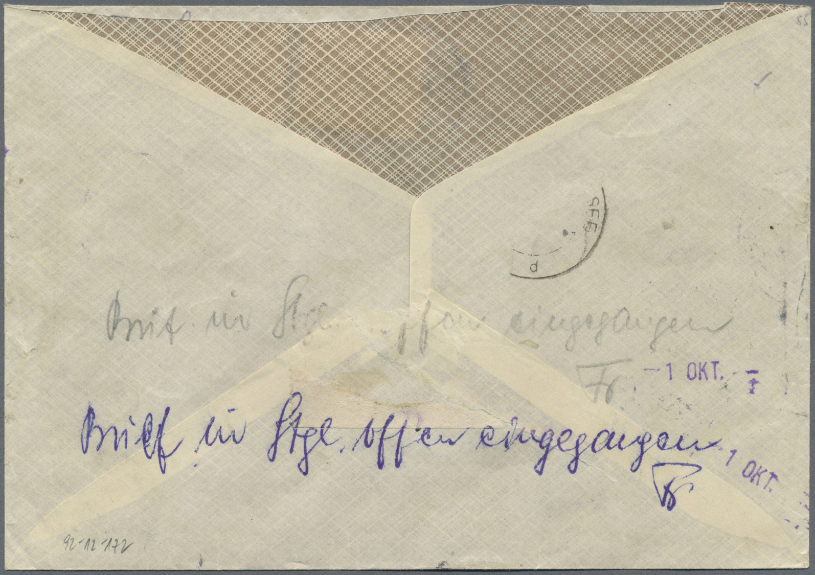 Br Berlin - Postschnelldienst: 1952, PSD-Brief 80 Pfennig Mit 40 Pfennig Glocke Rechts, Dazu 15 Und 25 - Storia Postale