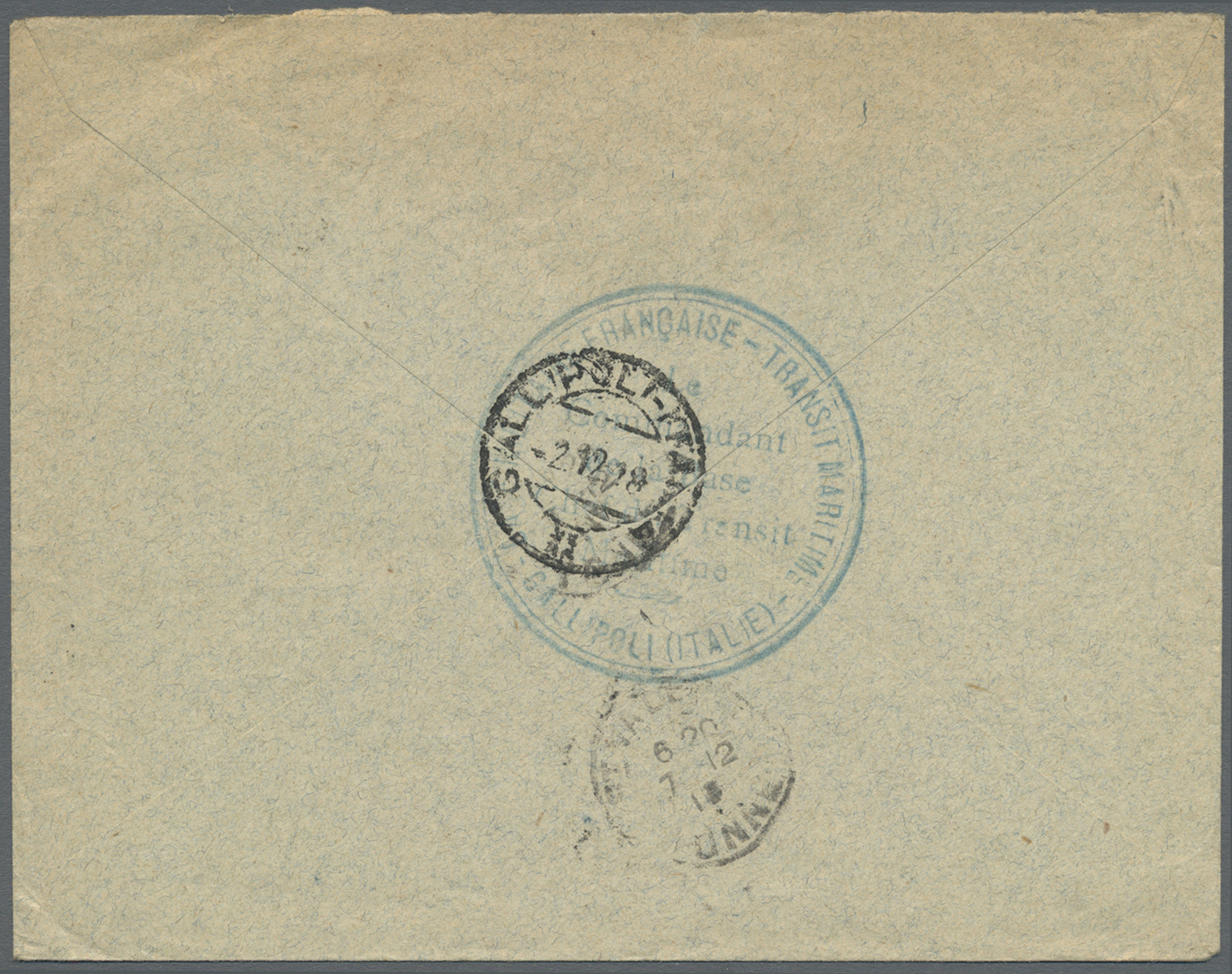Br Frankreich - Militärpost / Feldpost: 1918. Envelope Addressed To France Cancelled 'Gallipoli-Italia' Date Stam - WW I