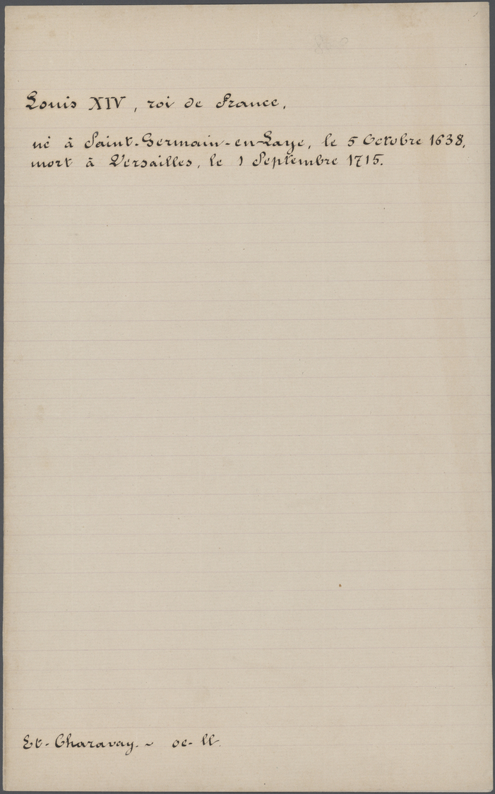 Br Frankreich - Besonderheiten: 1664, "Sun King" Louis XIV Of France (1638 - 1715), Complete Manuscript Letter Wi - Autres & Non Classés