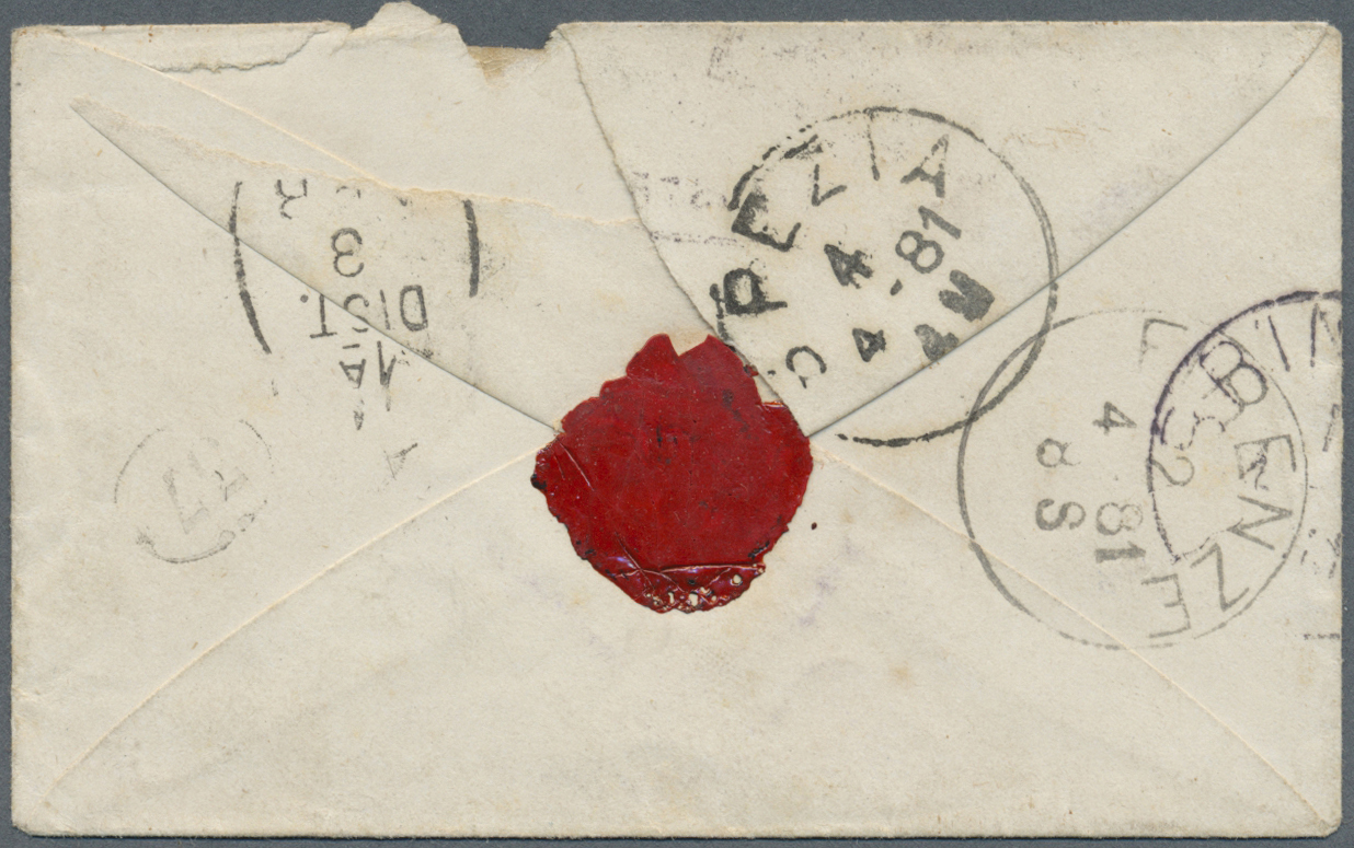 Br Griechenland: 1874-81, Three Folded Envelopes With Large Hermeshead Frankings From PATRAS & SYRA, Attractive M - Lettres & Documents