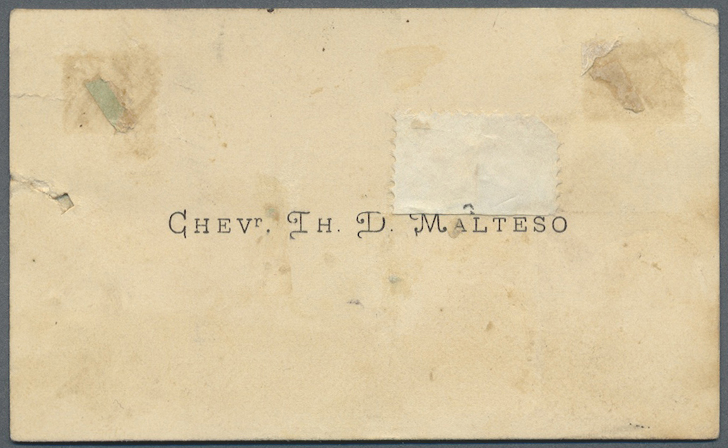 Br Griechenland: 1889. Registered Business Card Addressed To Paris Bearing 'Small Hermes' Yvert 82, 25 Lepta Blue - Lettres & Documents