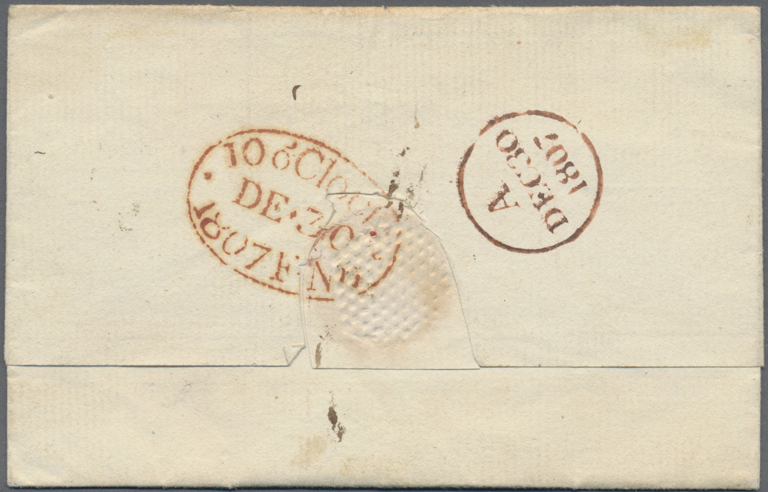 Br Großbritannien - Vorphilatelie: 1807. Pre-stamp Envelope Addressed To Middlesex And Endorsed 'Favoured By/Capt - ...-1840 Prephilately