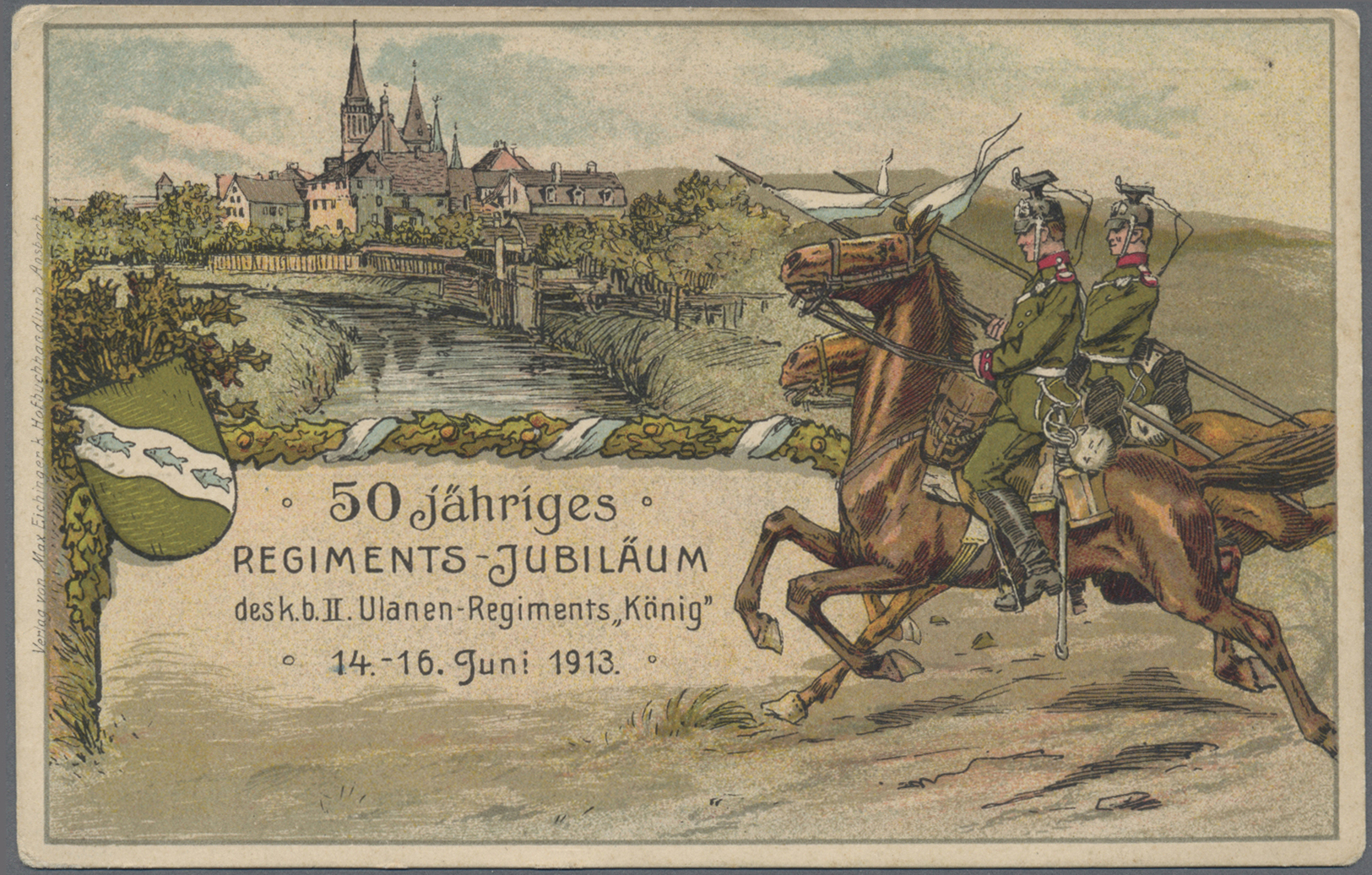 GA Thematik: Tiere-Pferde / Animals-horses: 1912/1913, Bayern. Lot Mit 1 Privat-Postkarte 5 Pf Luitpold "14. Bayer. Turn - Pferde