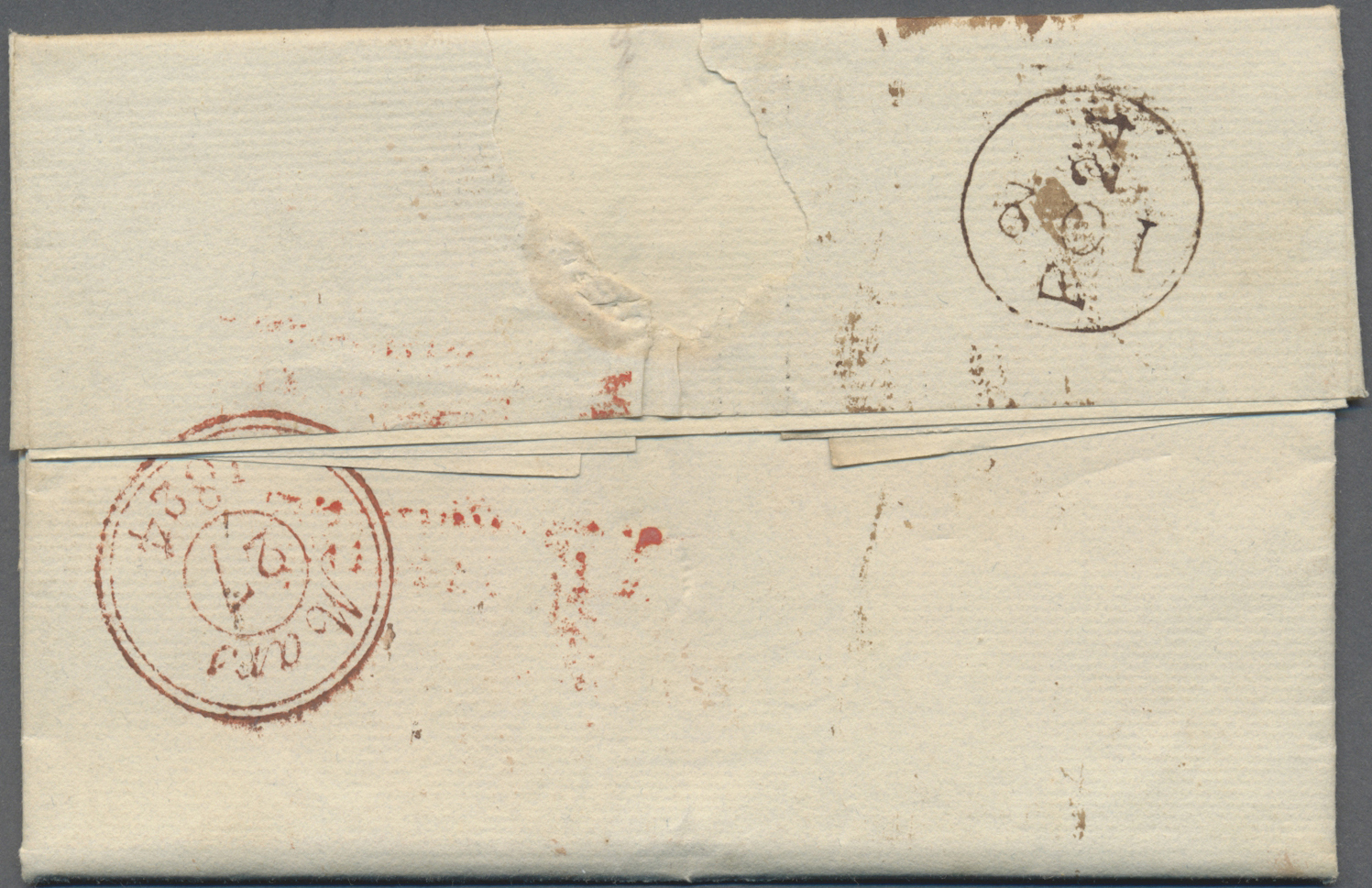 Br Großbritannien - Vorphilatelie: 1824. Pre-stamp Envelope Addressed To Paris Written From London Dated '23rd Ma - ...-1840 Préphilatélie