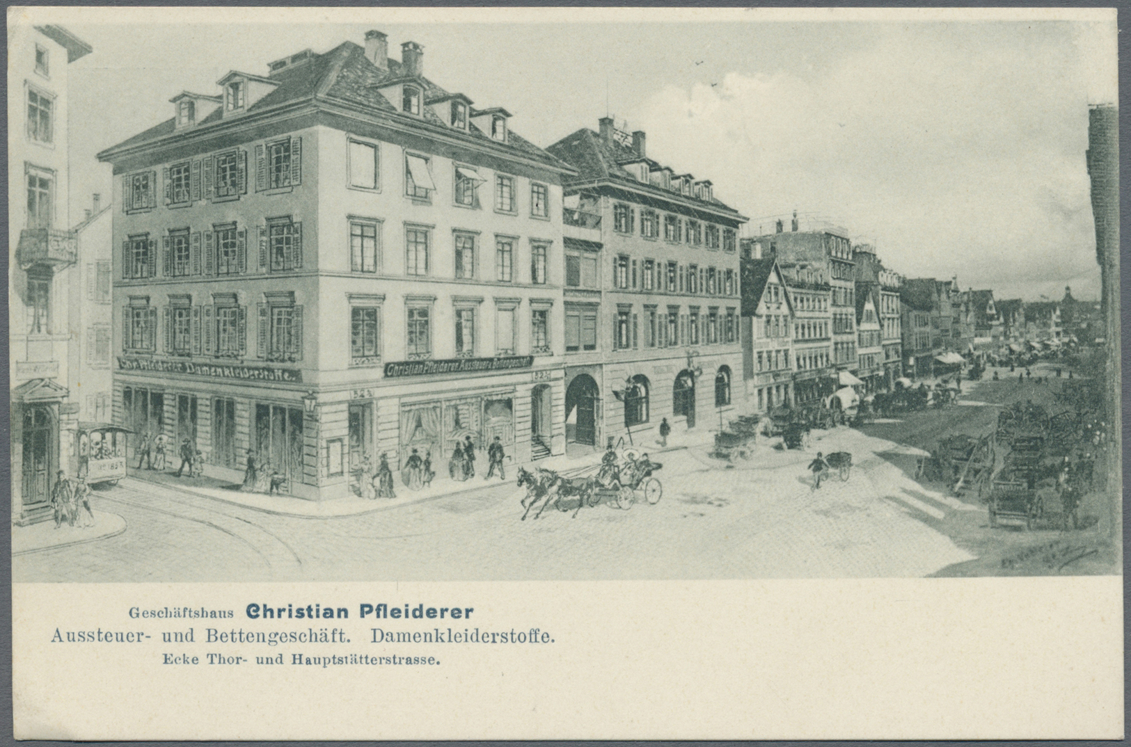 GA Thematik: Tiere-Pferdekutschen / Animals-horse Coaches: 1895 (ca), Württemberg. Privat-Postkarte 2 Pf Ziffer Mit Rs.  - Horses