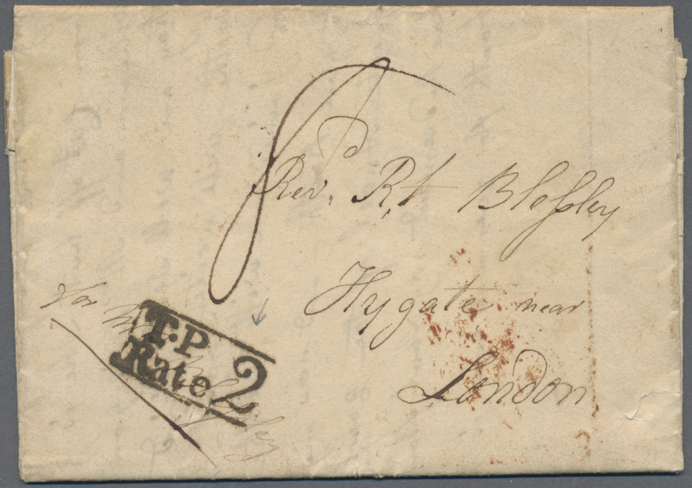 Br Großbritannien - Vorphilatelie: 1831, Folded Letter From "PORTSEA" (handwritten Text) With Tax Frame Stamp "T. - ...-1840 Préphilatélie