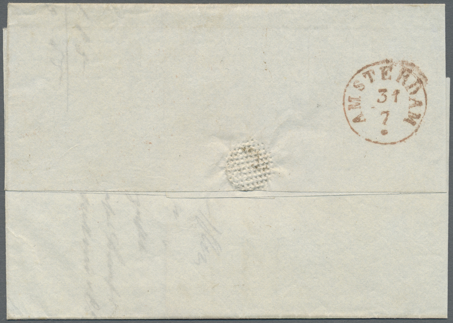 Br Großbritannien - Vorphilatelie: 1844, Folded Letter Sent From LEEDS With Better Transit Mark "Hamburg Over Ams - ...-1840 Préphilatélie