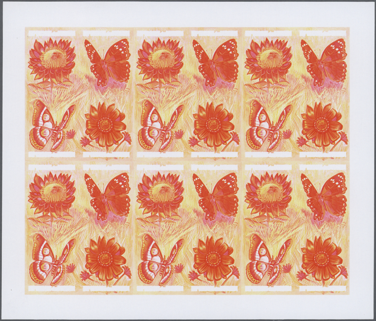 ** Thematik: Tiere-Schmetterlinge / Animals-butterflies: 1973, Burundi. Progressive Proof (6 Phases) For The Four 1fr Va - Butterflies