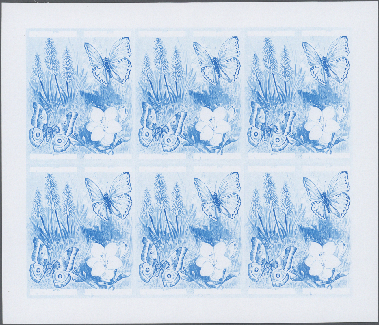 ** Thematik: Tiere-Schmetterlinge / Animals-butterflies: 1973, Burundi. Progressive Proof (6 Phases) For The Four 2fr Va - Butterflies