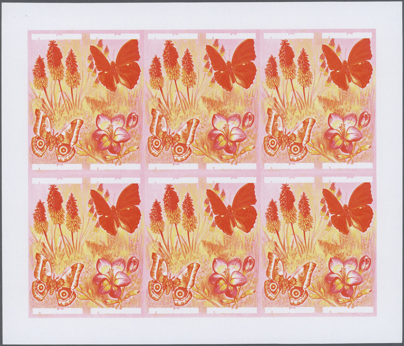 ** Thematik: Tiere-Schmetterlinge / Animals-butterflies: 1973, Burundi. Progressive Proof (6 Phases) For The Four 2fr Va - Butterflies