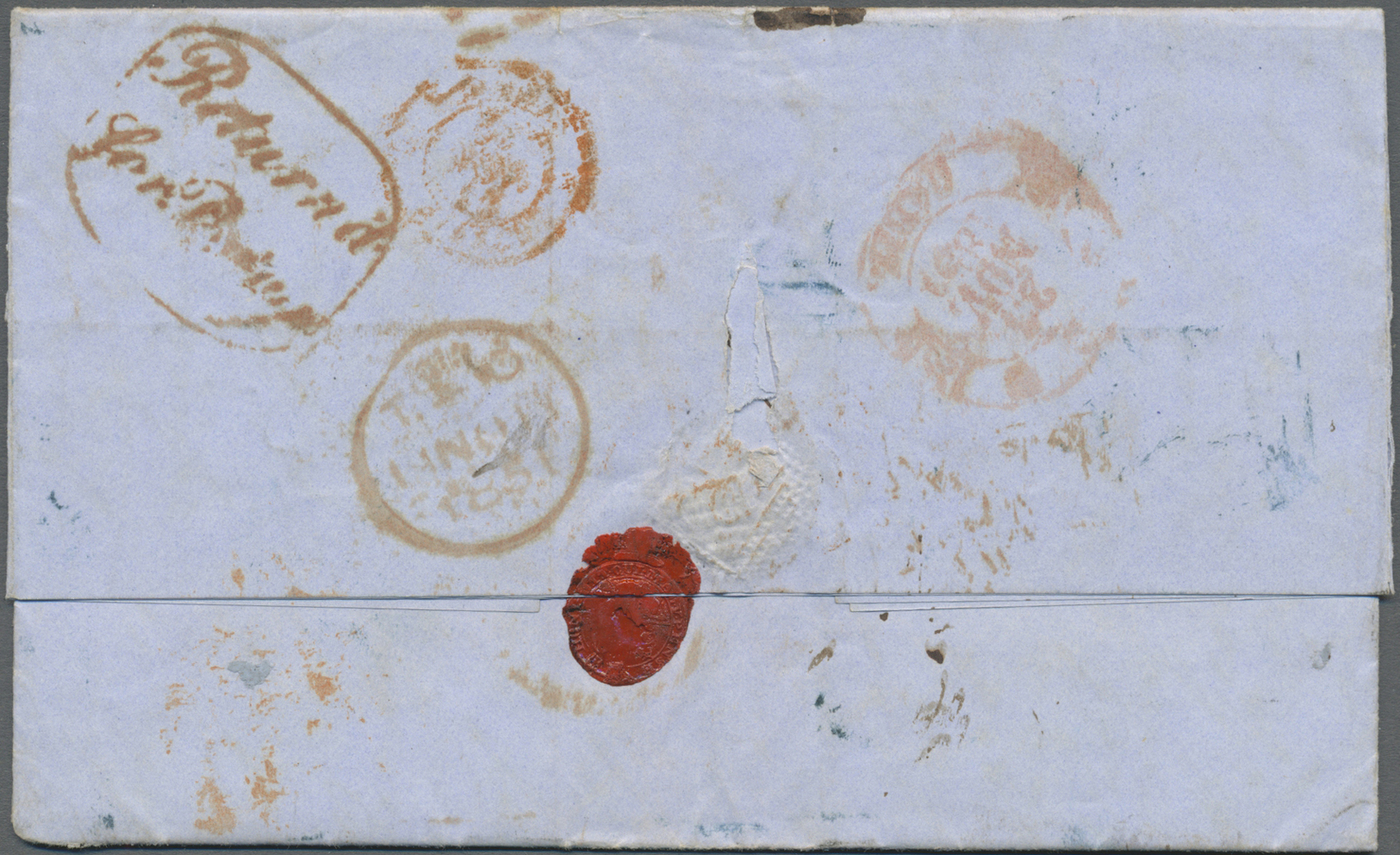 Br Großbritannien: 1851. Stampless Envelope Written From Hull Dated '10th Nov 1851' Addressed To Cadiz Cancelled - Autres & Non Classés