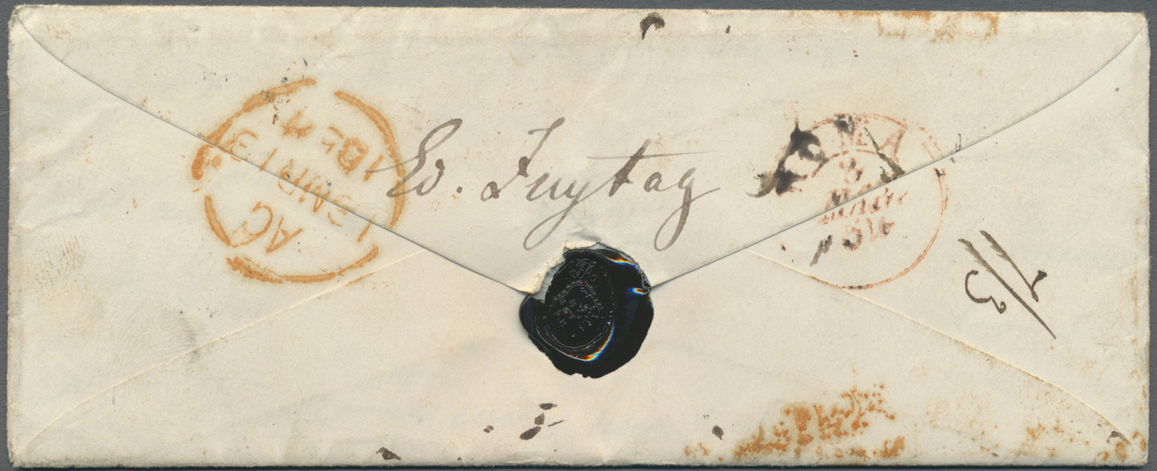 Br Großbritannien: 1854. Stampless Envelope Addressed To Rome Written From The 'Hotel Bristol, Paris' Dated ‘Feb - Autres & Non Classés