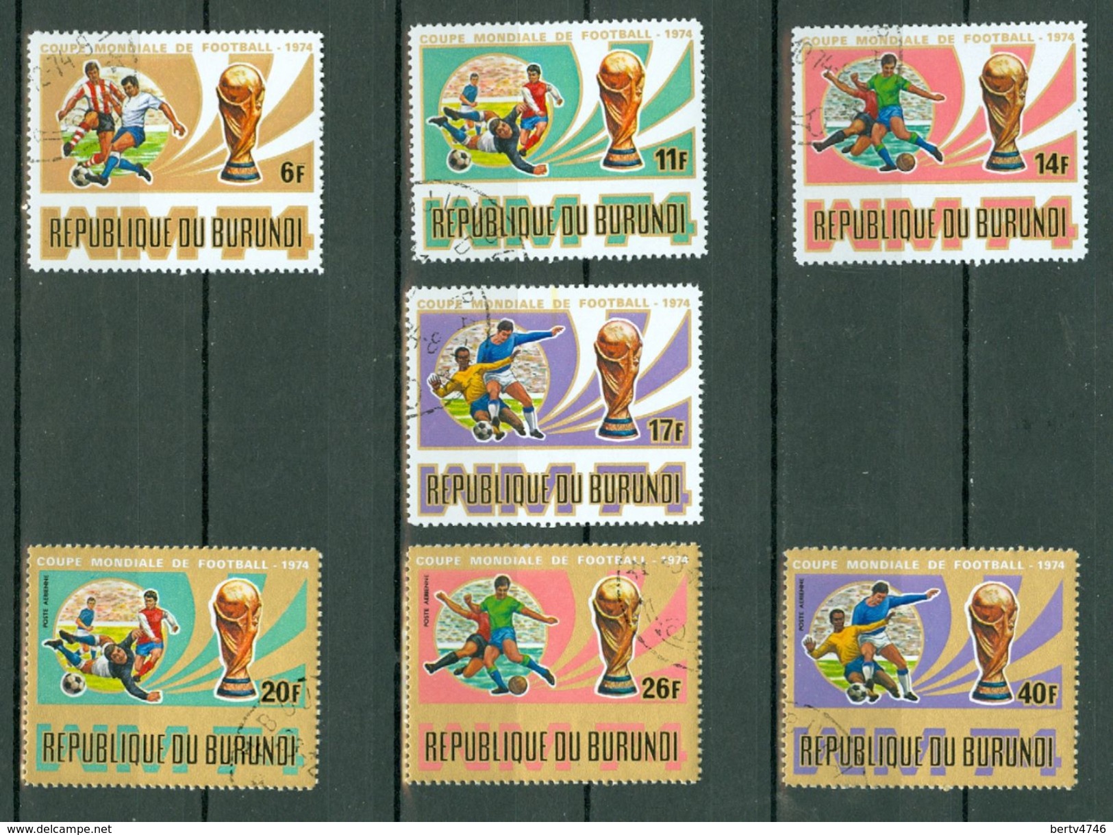 Burundi 1974 - 640/643 LP/PA 343/345  Wereldbeker Voetbal / Coupe Du Monde Du Football - Used Stamps