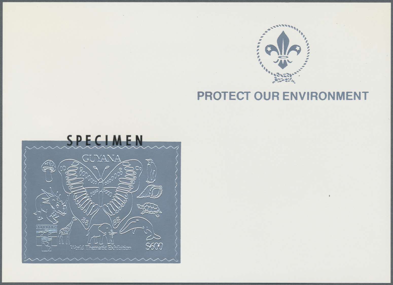 ** Thematik: Tiere-Schmetterlinge / animals-butterflies: 1993, International Stamp Exhibition Genova'92 GOLD and SILVER 