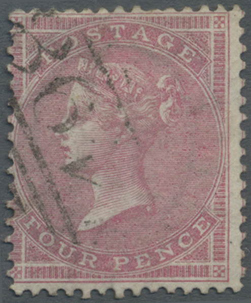O Großbritannien: 1856, 4d. Pale Carmine, Fresh Colour, Slightly Uneven Perfs, Used Copy, Signed And Opinion Dr. - Autres & Non Classés