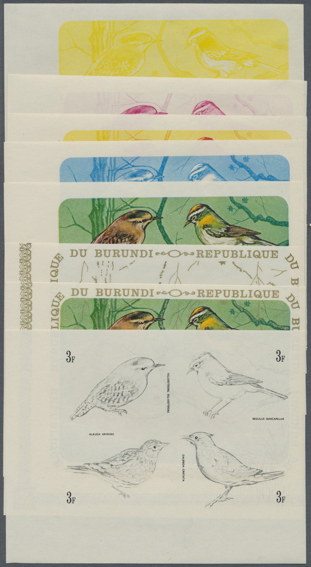 ** Thematik: Tiere-Vögel / Animals-birds: 1970, Burundi, Troglodytes Troglodytes, Regulus Ignicapillus, Alauda Arvensis, - Other & Unclassified