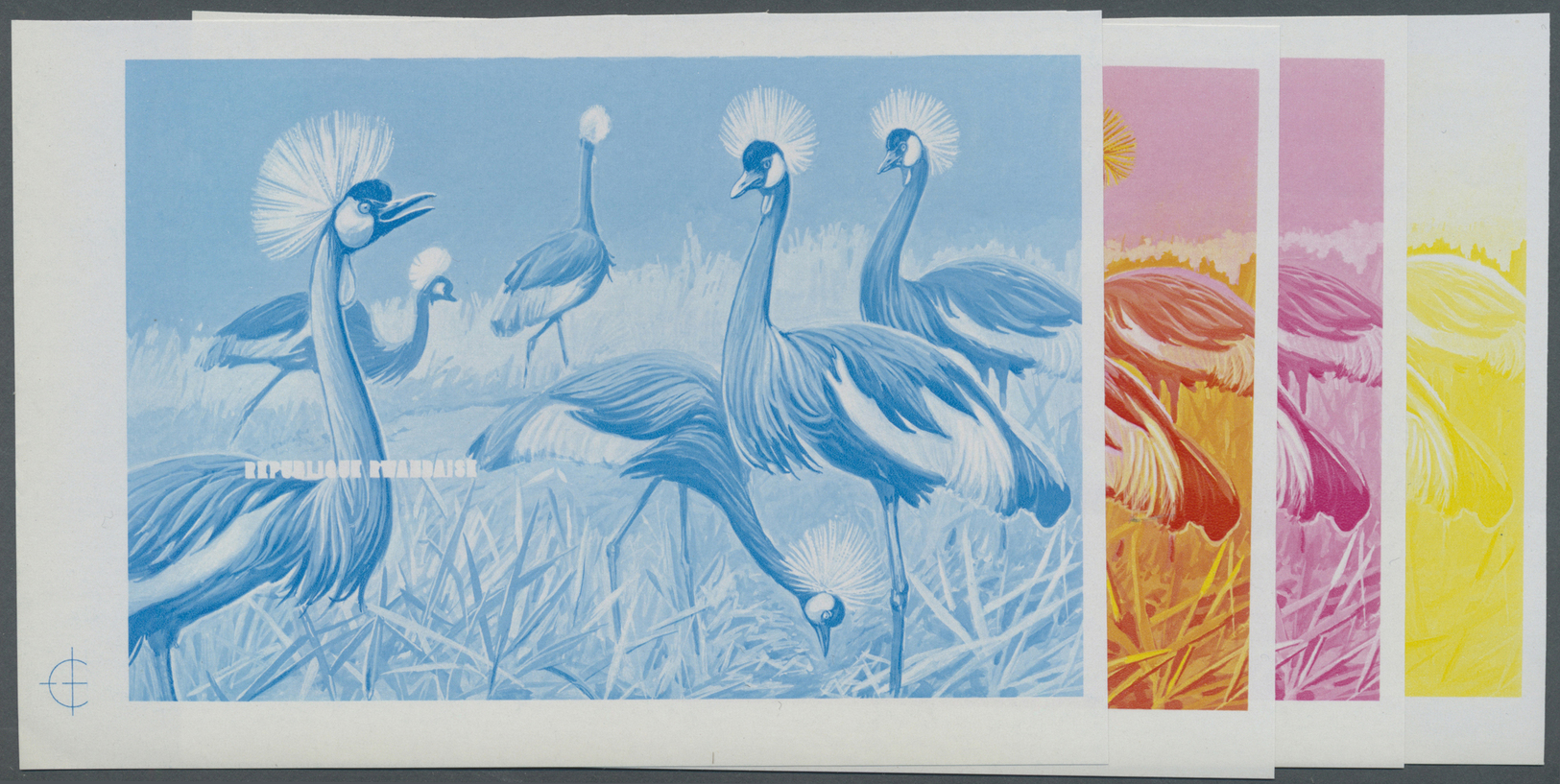 ** Thematik: Tiere-Vögel / Animals-birds: 1975, Rwanda. Exceptional Progressive Proof (7 Phases) For The Second Souvenir - Other & Unclassified