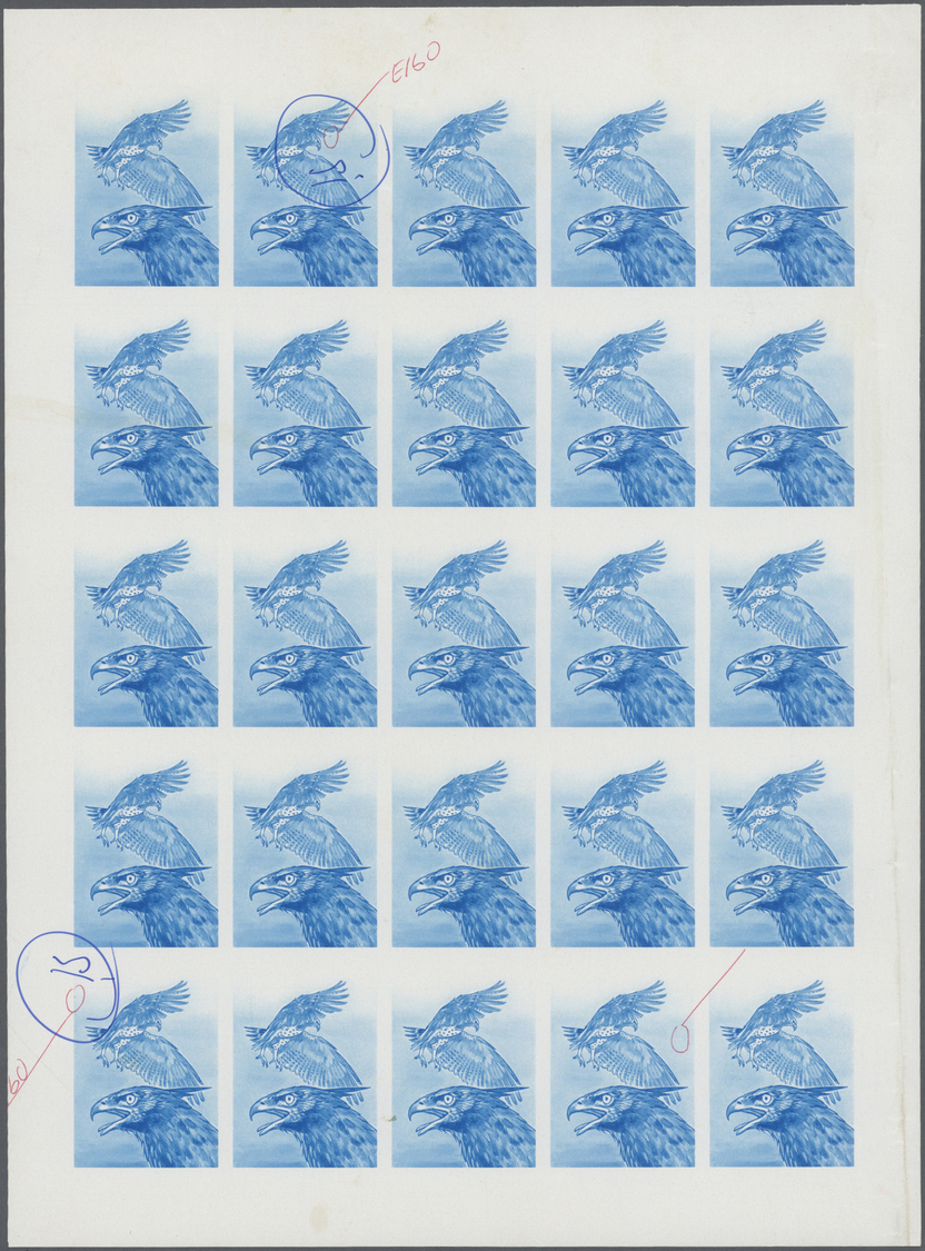 ** Thematik: Tiere-Vögel / Animals-birds: 1976, Mauritania, 6 Items, Progressive Plate Proofs For The 200c Nomination In - Other & Unclassified