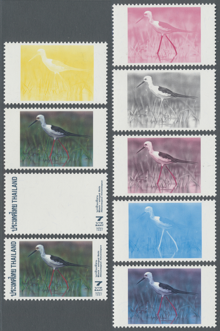 ** Thematik: Tiere-Wasservögel / Animals-water Birds: 1997, Thailand. Progressive Proof (8 Phases) For The Second 7b Val - Other & Unclassified