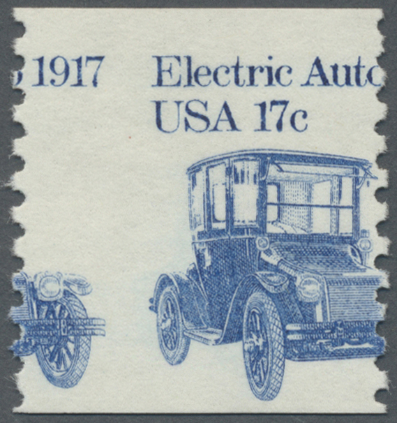 ** Thematik: Verkehr-Auto / Traffic-car: 1981, USA. Misperforated Coil Stamp "17c ELECTRIC AUTO". Mint. - Cars