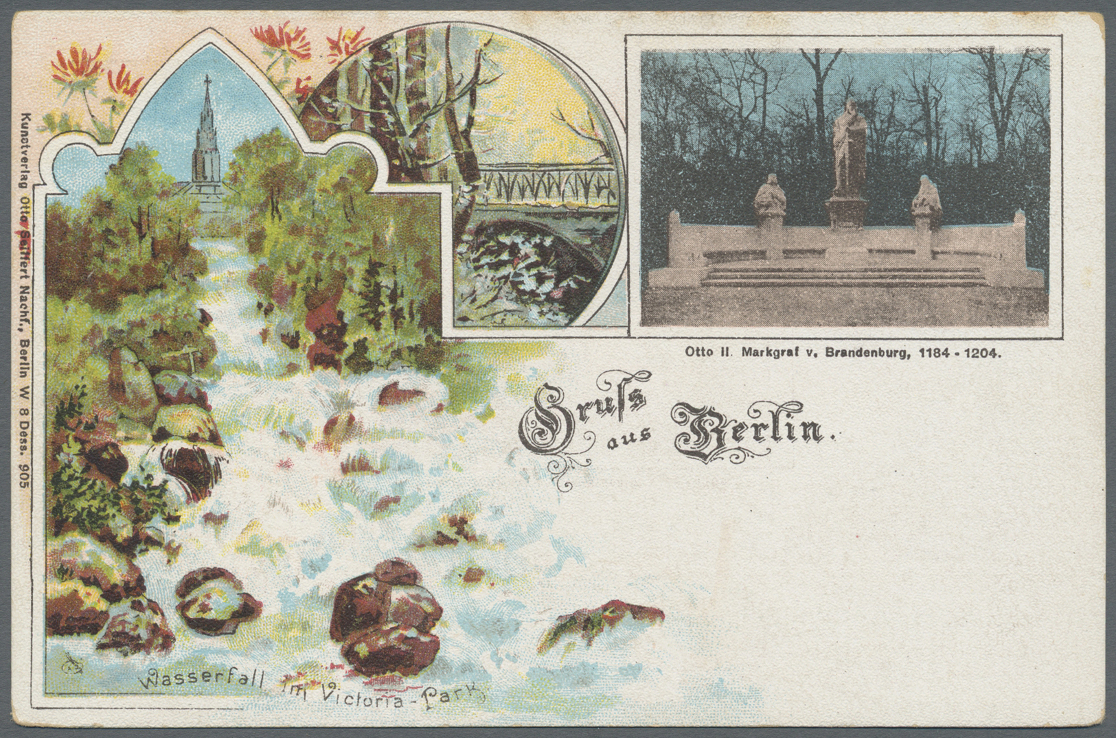 GA Thematik: Wasserfälle / Waterfalls: 1902 (ca), Dt. Reich. Privat-Postkarte 2 Pf Reichspost "Gruss Aus Berlin" Mit Rs. - Non Classés