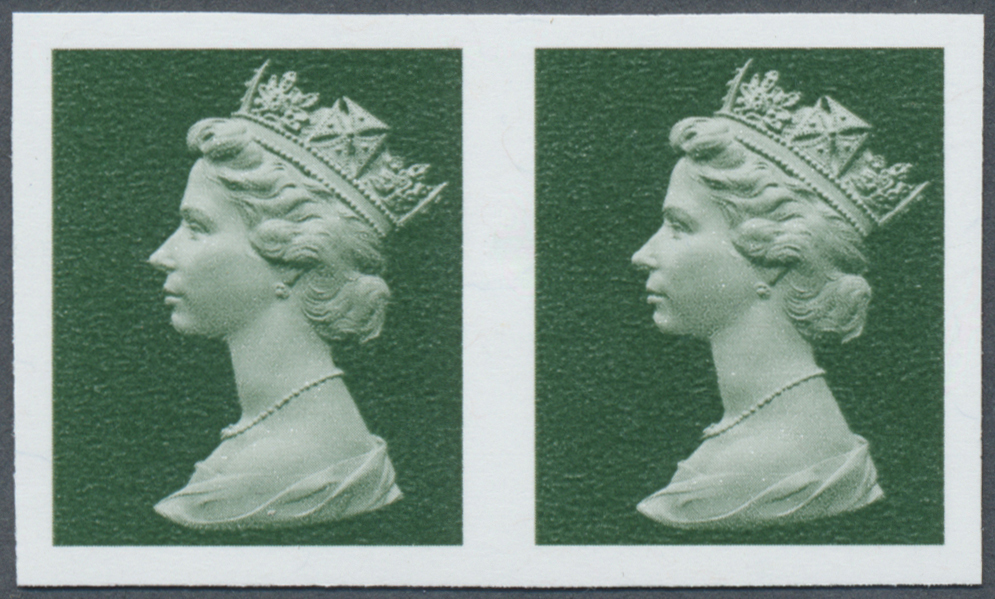 ** Großbritannien - Machin: 1997, Imperforate Proof In Issued Design Without Value On Gummed Paper, Horiz. Pair I - Machins