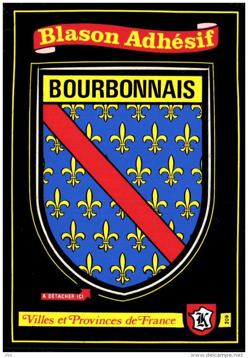 B 445 - Région    Le Bourbonnais      Blason  Adhésif - Auvergne