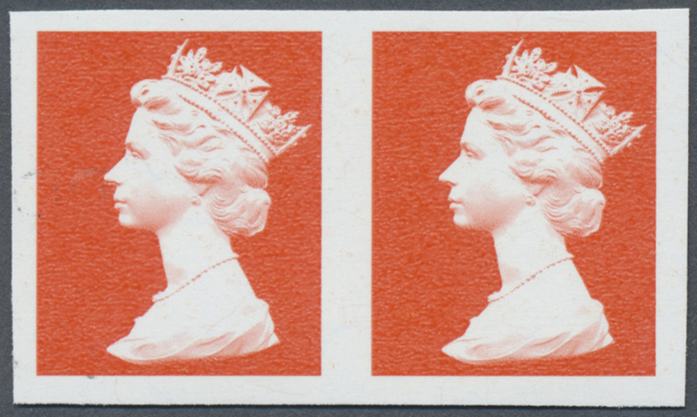 ** Großbritannien - Machin: 1997, Imperforate Proof In Issued Design Without Value On Gummed Paper, Horiz. Pair I - Machins