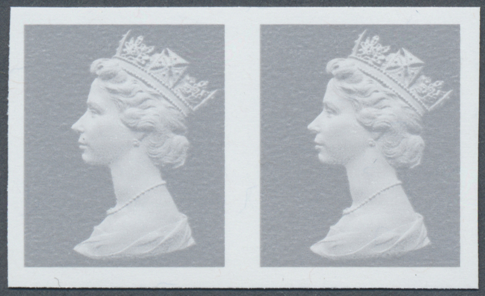 ** Großbritannien - Machin: 1997, Imperforate Proof In Issued Design Without Value On Gummed Paper, Horiz. Pair I - Machins