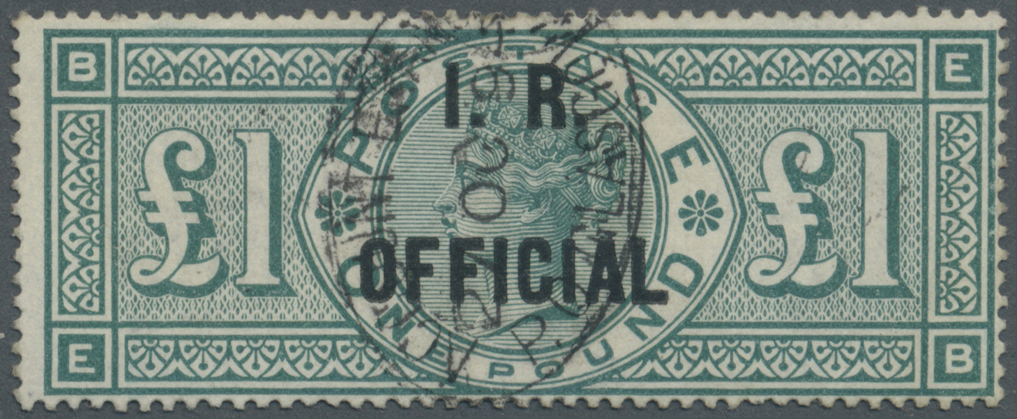O Großbritannien - Dienstmarken: 1894, I.R. Official, Luxusstück Klar Mittig Gestempelt "Account Branch - P.O. G - Service