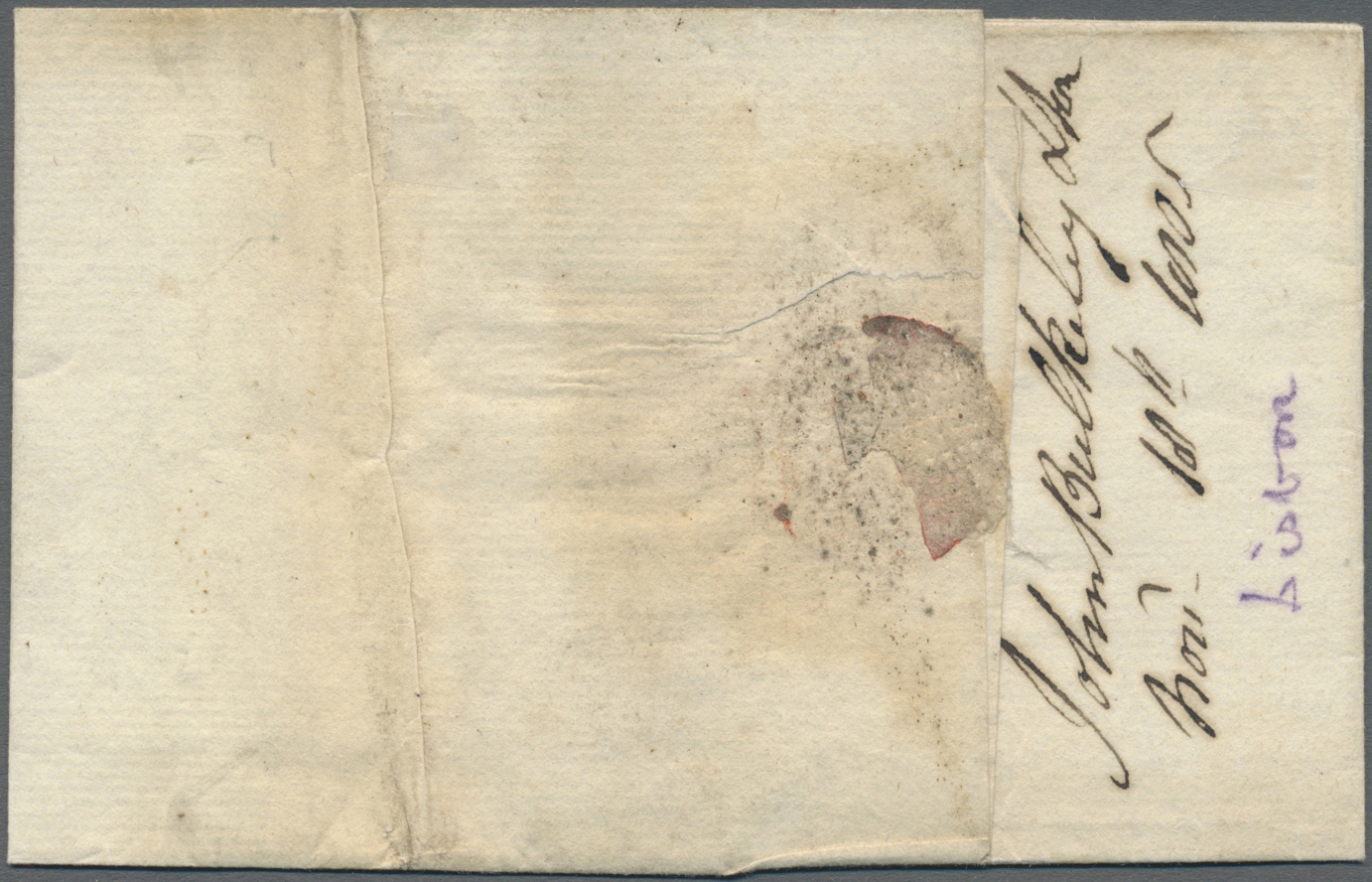 Br Großbritannien - Guernsey: 1805. Pre-stamp Envelope Written From Lisbon Dated '18th Nov 1805' Addressed To Gue - Guernsey