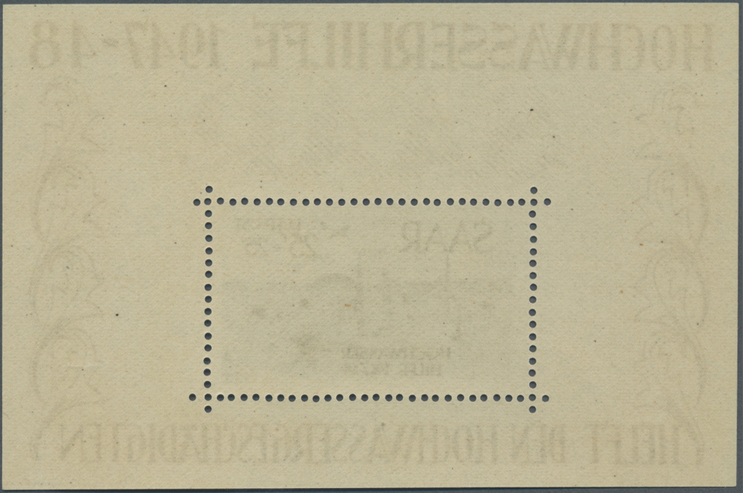 ** Saarland (1947/56): 1948, "Hochwasserhilfe"-Blockpaar, Einwandfrei Postfrische Blocks Im Originalfor - Unused Stamps