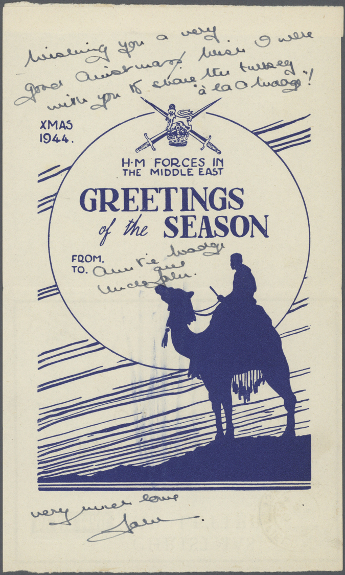 Br Britische Militärpost II. WK: 1942/1945, Seven Different Air Mail Lettersheets With Special CHRISTMAS Greeting - Autres & Non Classés